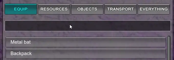 search spawn menu