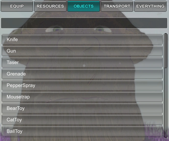 spawn menu objects