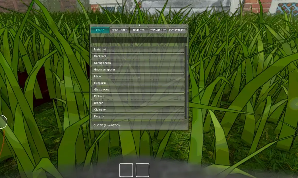 spawning equipment and resources for crafting in burglin gnomes