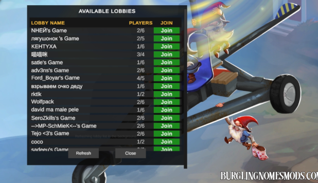 LOBBY LIST Mod 0.4 BETA