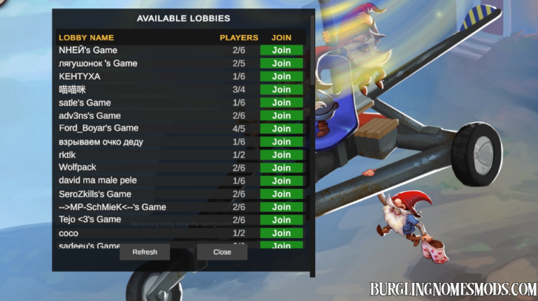 LOBBY LIST Mod 0.4 BETA