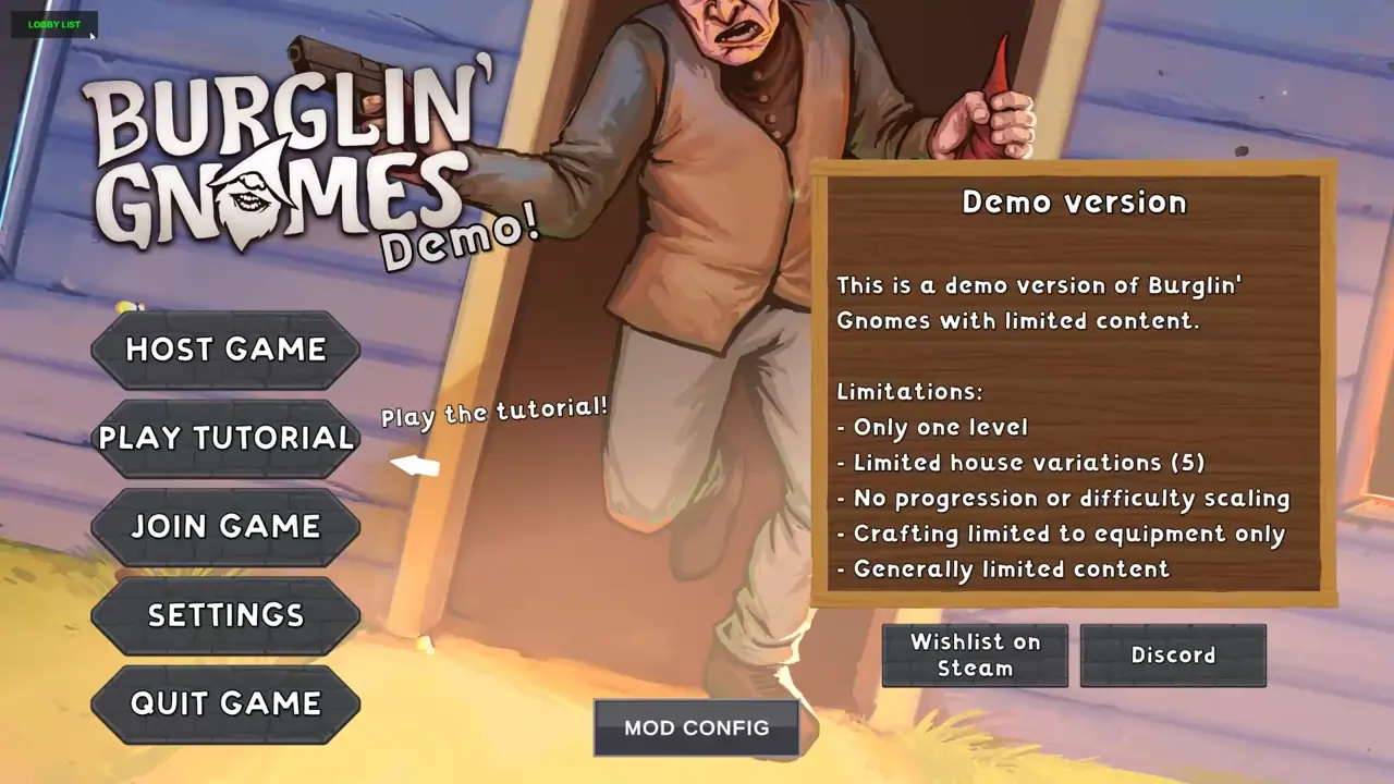 mod lobby list for burglin gnomes