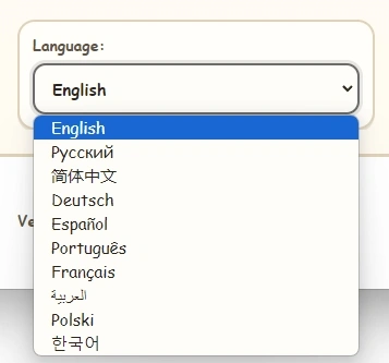 mod manager language options