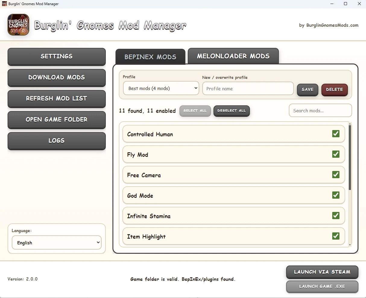 Burglin’ Gnomes Mod Manager V2