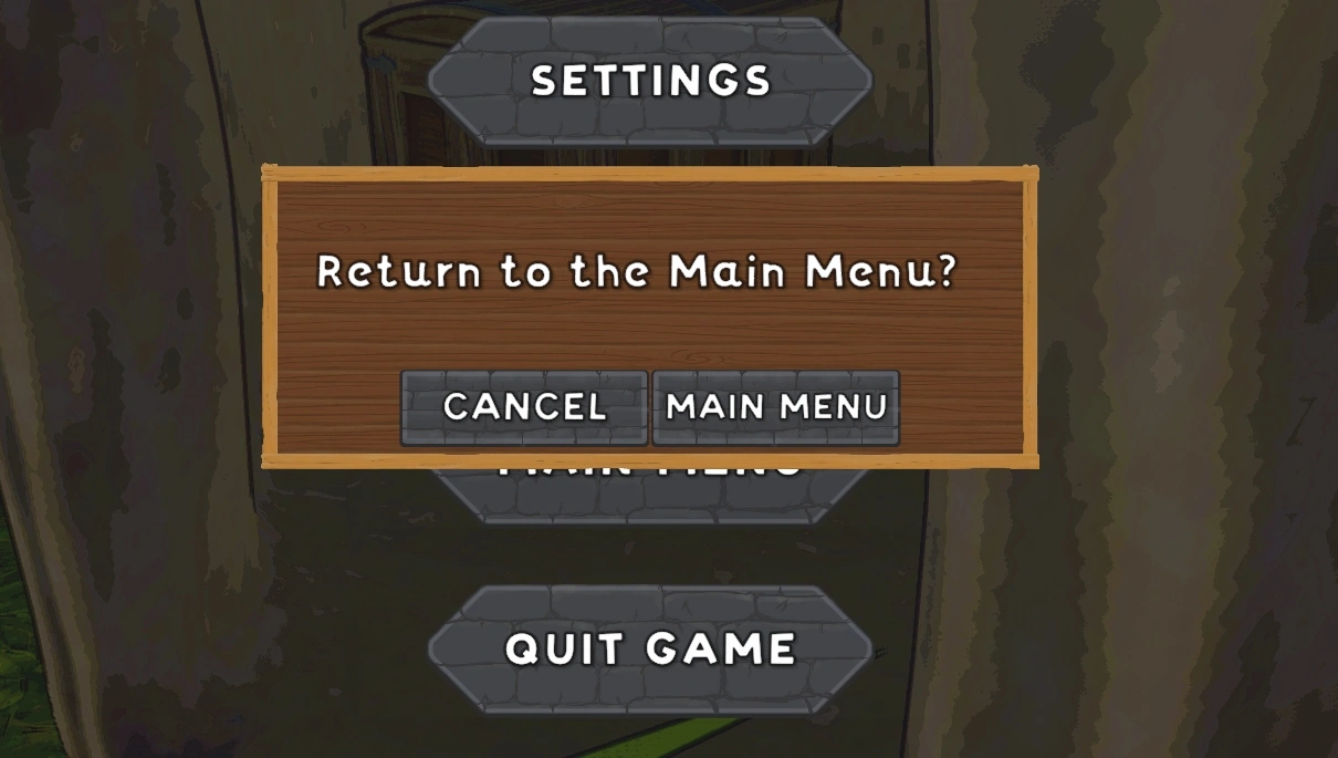 return to the main menu